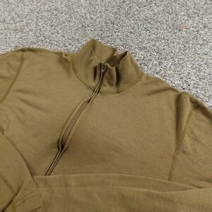 Orc Industries‎ Pullover Mens M Brown 1/4 Zip L1 Long Sleeve Base Layer Top Army